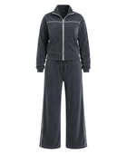 Custom Acid Wash Zip Up Charcoal Black Tracksuit B2B