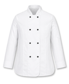 Women’s Double-Breasted Chef Jacket White | B2B Low MOQ Hospitality Workwear Manufacturer