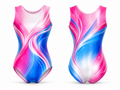Pink, Blue & White Gymnastics Leotard – Wholesale Bulk Team Kit, Low MOQ, B2B Performance Apparel