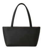 B2B Black Leather Tote Bag with Zip Closure Low MOQ Manufacturer