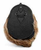 Coyote Fur Dress Sporran Brown with Silver Cantle and Three Tassels | B2B Low MOQ