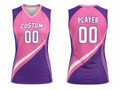 Custom Pink Purple Volleyball Sublimated Vest Jersey – Sleeveless Team Uniform