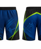 Blue, Black & Lime Archery Shorts – Bulk Team Shorts, Low MOQ, Wholesale Performance Sportswear