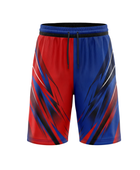 Custom Red, Royal Blue, Black & White Basketball Sublimated Shorts