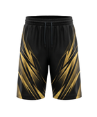 Custom Black & Gold Basketball Sublimated Shorts