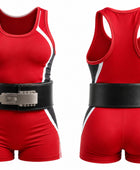 Red & Black Powerlifting Uniform – Men’s Weightlifting Singlet – Wholesale Low MOQ, Custom Team Name