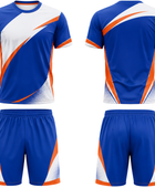 Blue, White & Orange ESports Uniform – Custom Team Gaming Jersey & Shorts, Wholesale Bulk