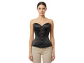 Black Satin Overbust Corset Wholesale | Sweetheart Bustier Bridal Corset Manufacturer