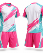 Custom Lacrosse Uniform – Pink & Aqua Polo & Shorts Set, Wholesale Bulk, Low MOQ, Team Uniform