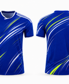 Custom Blue Soccer Tournament Shirt | Wholesale Event Team Apparel for Bulk Orders