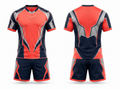 Orange and navy Custom Rugby Uniform – Wholesale Bulk Team Kit, Low MOQ, B2B Performance Apparel