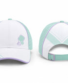 Custom Pickleball Cap | Wholesale Pickleball Team Hat | Mint Green White Lavender | Apparels Bridge