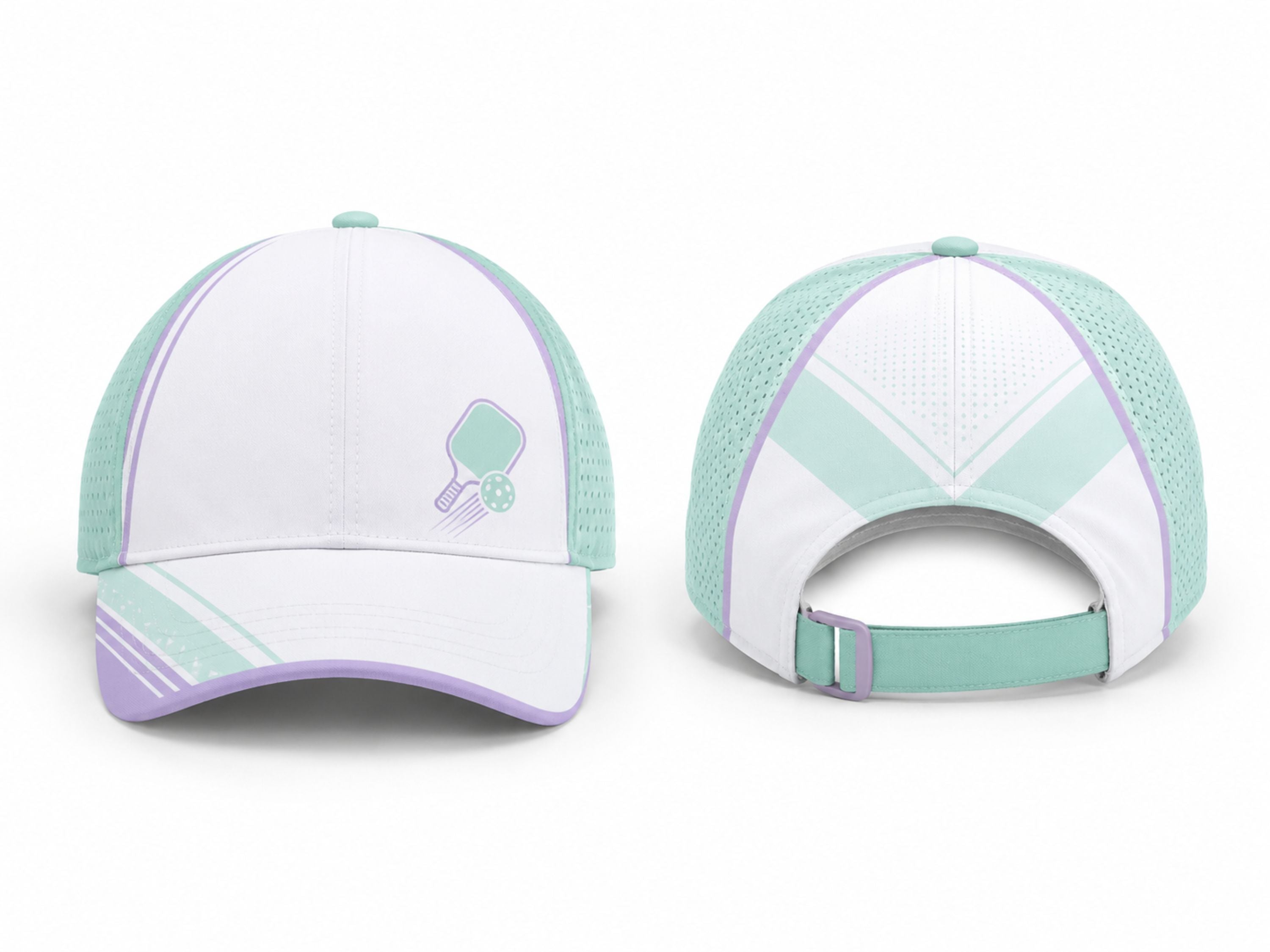 Custom Pickleball Cap | Wholesale Pickleball Team Hat | Mint Green White Lavender | Apparels Bridge