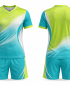 Teal & lime Men’s Swimming Jersey & Shorts Set – Wholesale, Low MOQ, Bulk Performance Swimwear