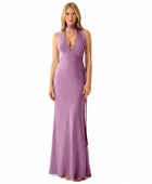 Wholesale Dusty Lavender Satin Prom Dress | Custom Formalwear Manufacturer for Boutiques