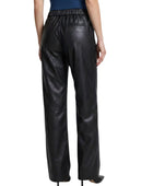 Women’s Black Calf Leather Trousers Wholesale | Custom Private Label Leather Pants Manufacturer