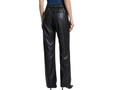 Women’s Black Calf Leather Trousers Wholesale | Custom Private Label Leather Pants Manufacturer