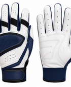 Custom White Navy Baseball Batting Gloves | Wholesale Team Gloves for Bulk Orders