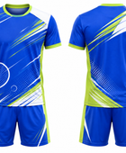 Blue & Lime Squash Uniform – Bulk Team Jersey & Shorts, Low MOQ, Wholesale Performance Set