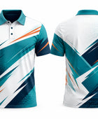 Teal, White & Orange Pickleball Jersey – Custom Team Sportswear, Wholesale Bulk, Low MOQ
