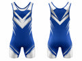Blue & White Wrestling Uniform – Custom Team Singlet, Performance Sportswear, Wholesale Bulk