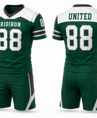 Green & White Custom Football Uniform – Wholesale Bulk Team Kit, Low MOQ, B2B Performance Apparel