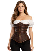 Floral Brocade Underbust Corset Belt Wholesale | Renaissance Steampunk Waist Cincher