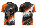 Orange, Black & White Disc Golf Jersey – Custom Team Sportswear, Wholesale Bulk, Low MOQ