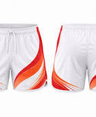 White, Red & Orange Padel Shorts – Custom Team Sportswear, Wholesale Bulk, Low MOQ