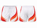 White, Red & Orange Padel Shorts – Custom Team Sportswear, Wholesale Bulk, Low MOQ