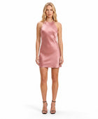 Wholesale Blush Pink Satin Short Prom Dress, Custom Sleeveless Mini Formal Dress Manufacturer for Private Label Boutiques