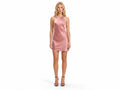 Wholesale Blush Pink Satin Short Prom Dress, Custom Sleeveless Mini Formal Dress Manufacturer for Private Label Boutiques