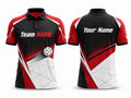 Custom Pickleball Jersey | Wholesale Pickleball Team Polo | Black Red White | Apparels Bridge