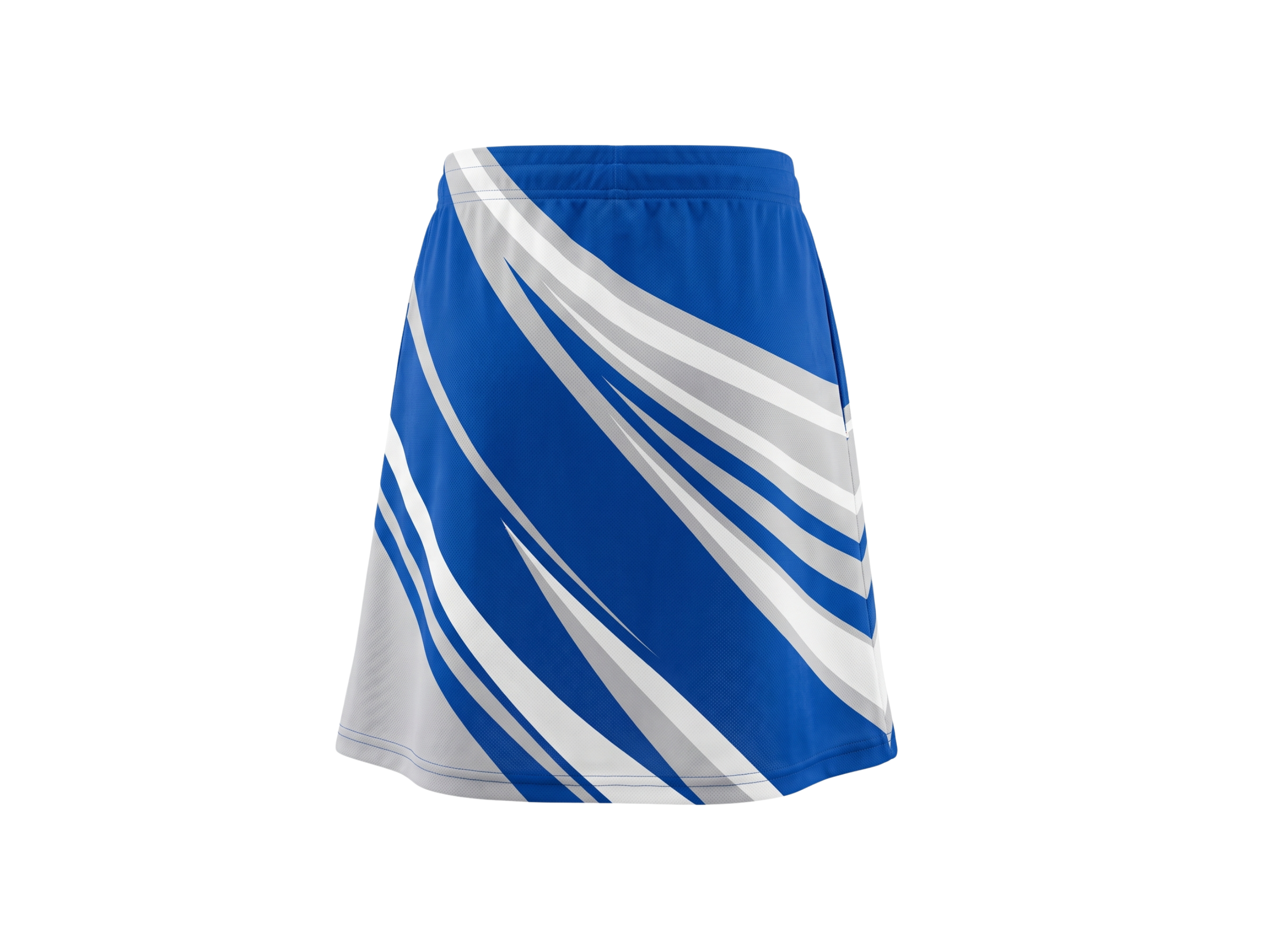 Basketball Skort – Custom Sublimated Royal Blue White Stripe Design | Wholesale Manufacturer