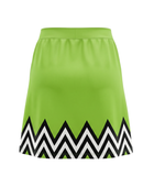 Basketball Skort – Custom Sublimated Lime Green Chevron Design | Wholesale Manufacturer