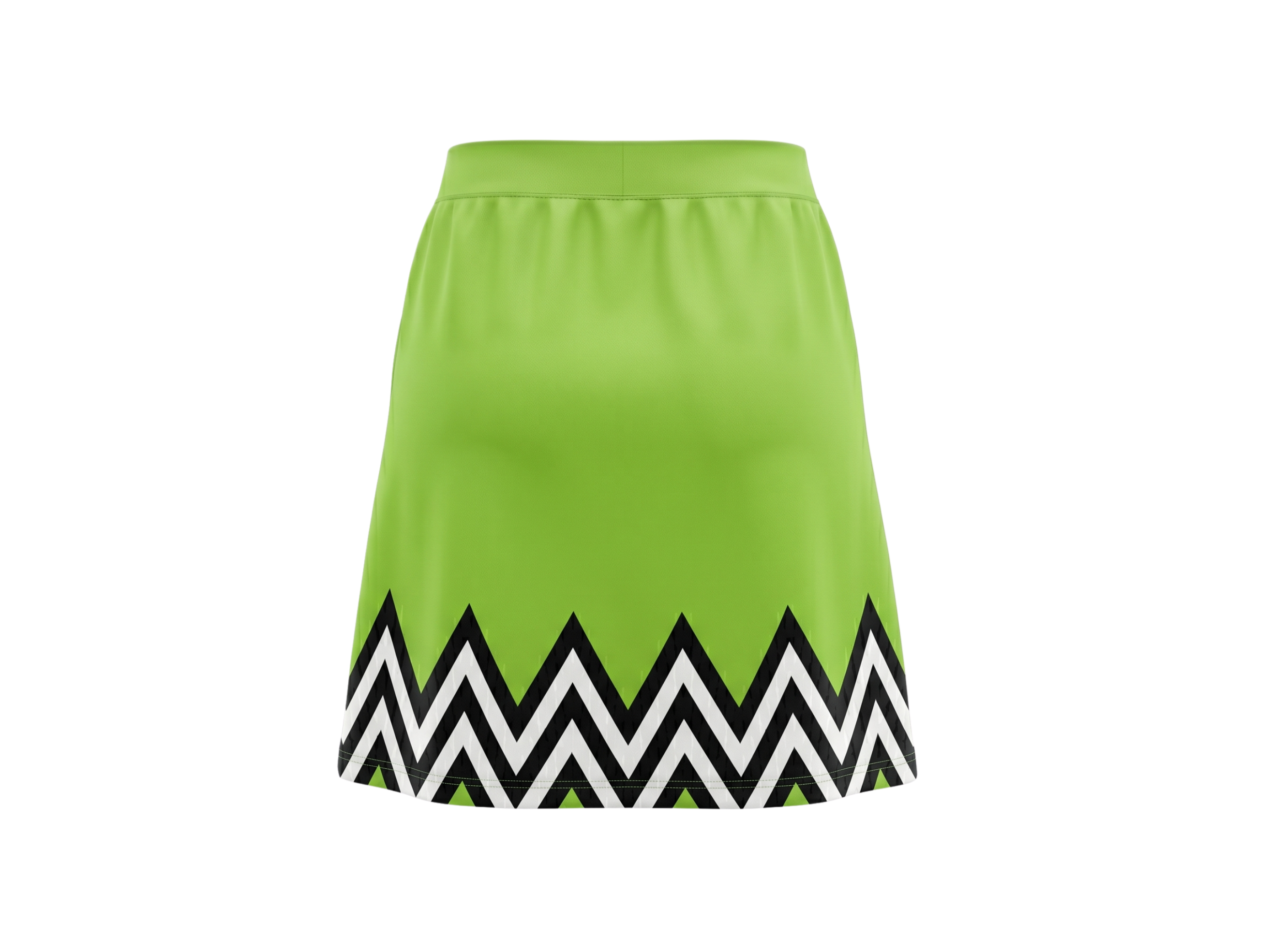 Basketball Skort – Custom Sublimated Lime Green Chevron Design | Wholesale Manufacturer