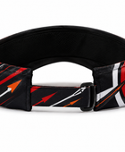 Custom Archery Sports Visor – Black Red White Sublimated Team Headwear