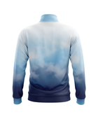 Wholesale Basketball Warm-Up Jacket - Sublimated Full-Zip Blue Gradient Teamwear