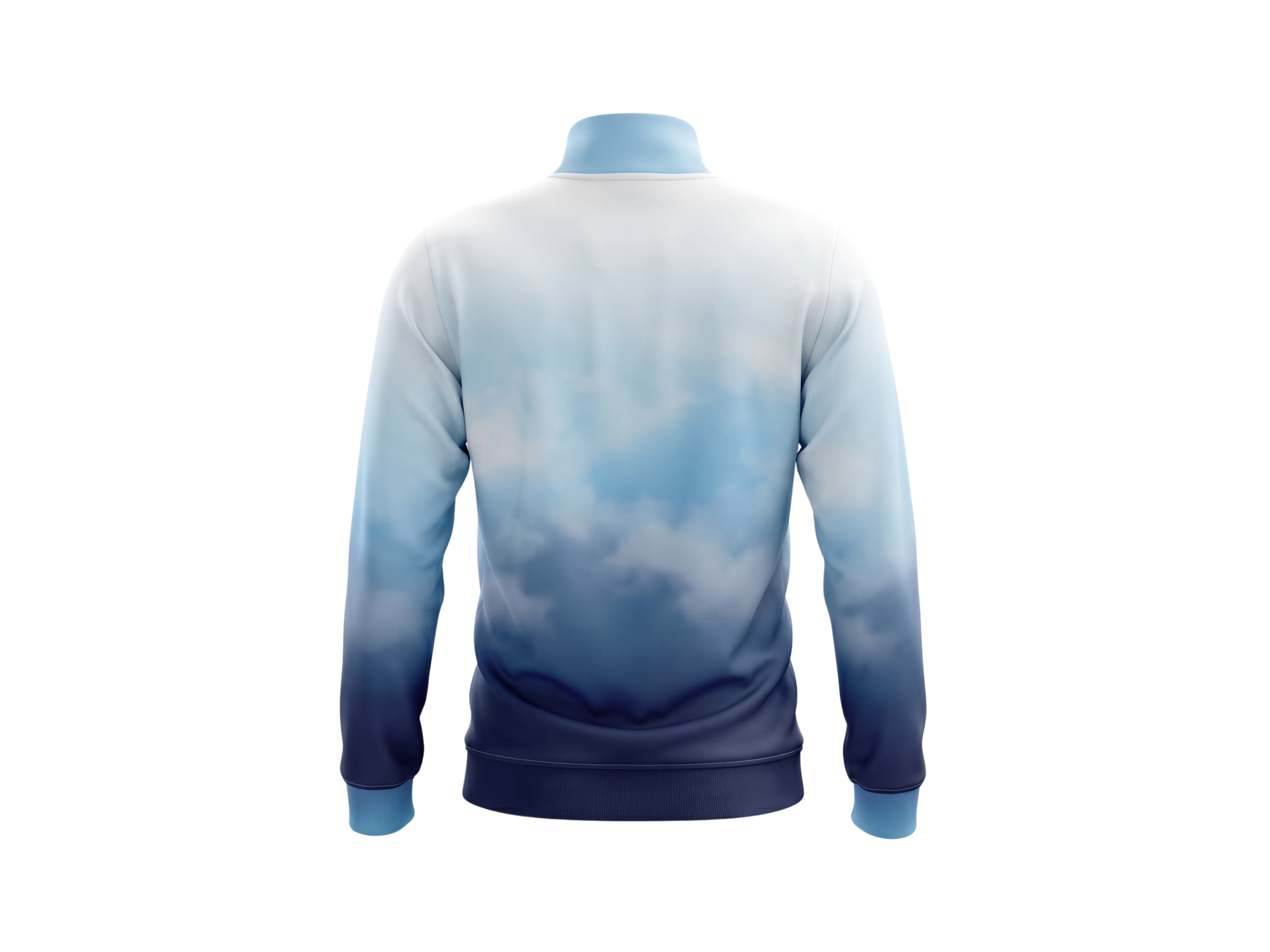 Wholesale Basketball Warm-Up Jacket - Sublimated Full-Zip Blue Gradient Teamwear