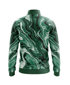 Wholesale Basketball Warm-Up Jacket – Sublimated Green Marble Full-Zip Teamwear