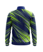 Wholesale Basketball Warm-Up Jacket – Sublimated Navy Lime Full-Zip Teamwear
