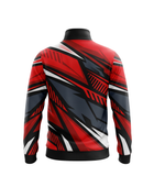 Wholesale Basketball Warm-Up Jacket – Red Black Sublimated Full-Zip Teamwear