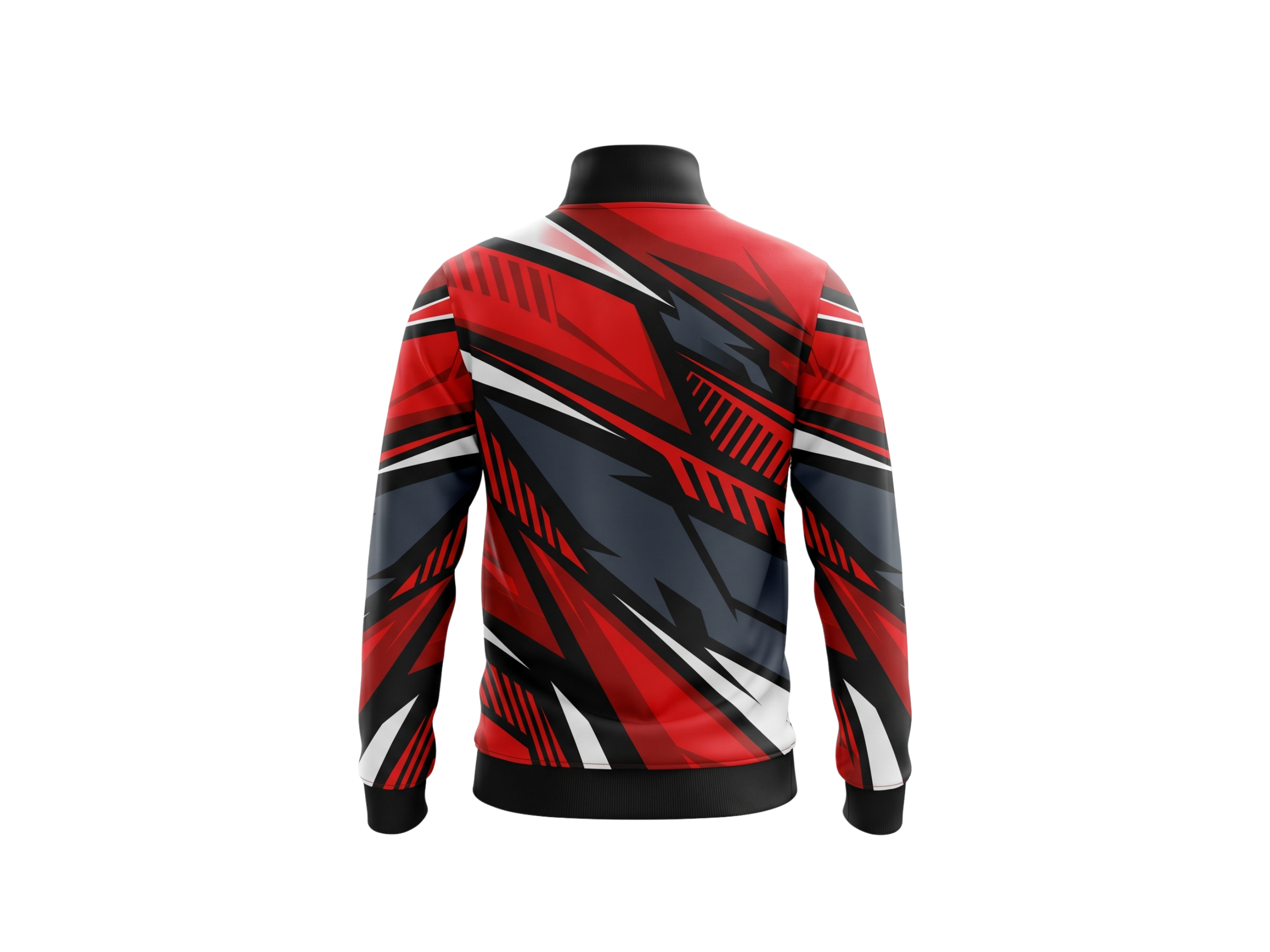 Wholesale Basketball Warm-Up Jacket – Red Black Sublimated Full-Zip Teamwear