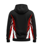 Wholesale Basketball Hoodie – Black Red White Sublimated Pullover Teamwear