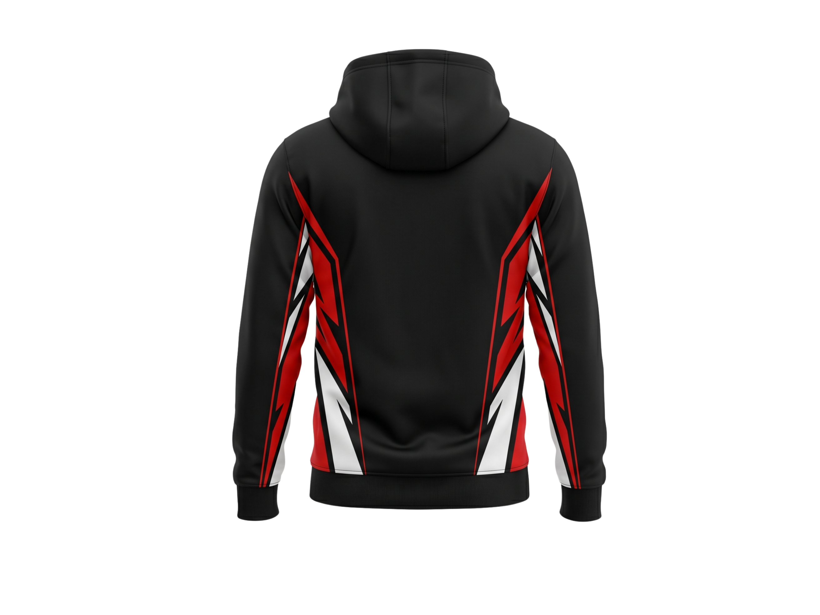 Wholesale Basketball Hoodie – Black Red White Sublimated Pullover Teamwear