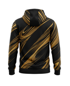 Wholesale Basketball Hoodie – Black Gold Abstract Sublimated Pullover Teamwear