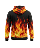 Wholesale Basketball Hoodie – Black Flame Sublimated Pullover Teamwear
