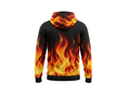 Wholesale Basketball Hoodie – Black Flame Sublimated Pullover Teamwear