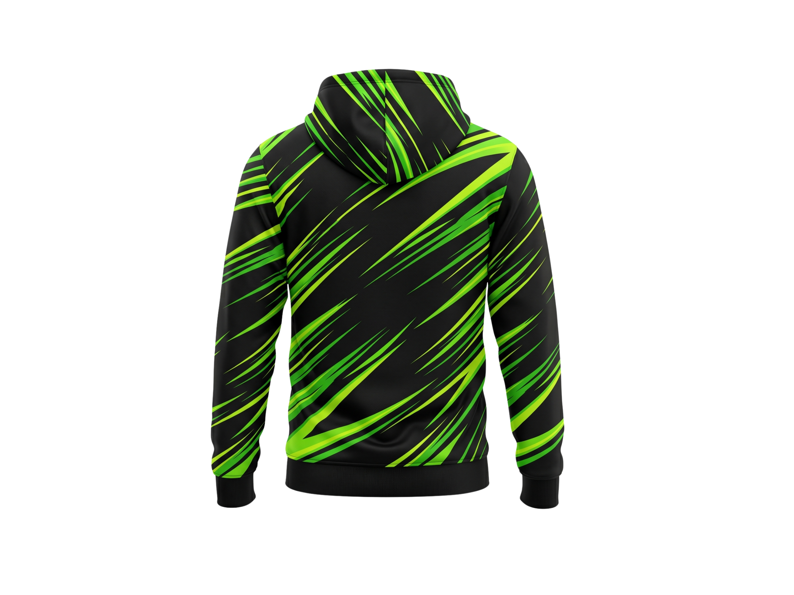 Wholesale Basketball Hoodie – Neon Green Black Sublimated Pullover Teamwear