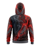 Wholesale Basketball Hoodie – Red Black Smoke Sublimated Pullover Teamwear
